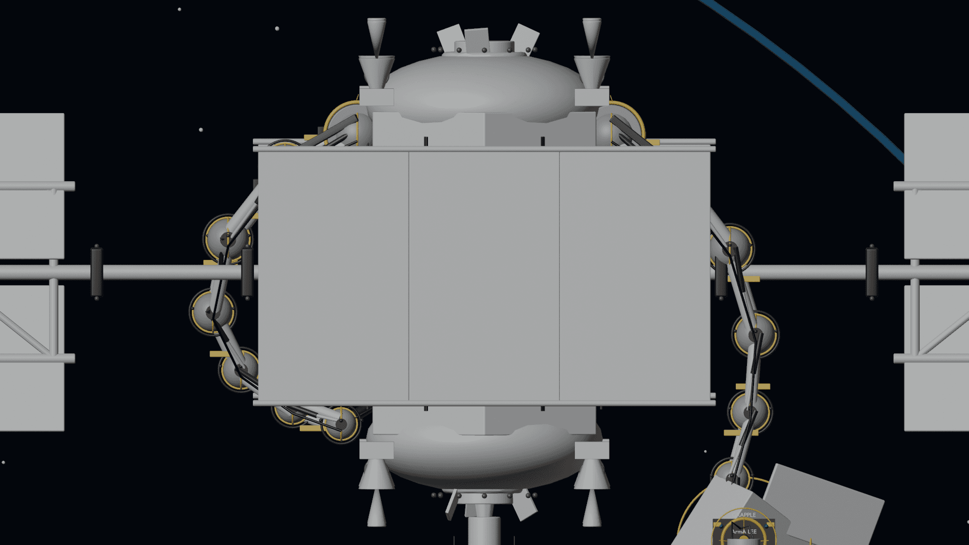 AOAS engineering overview render showing orbital assembly architecture